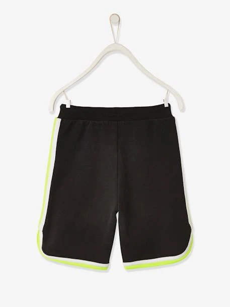 Bermuda De Sport Garçon En Molleton Bandes Et Détails Fluo Noir - Vertbaudet – Image 4