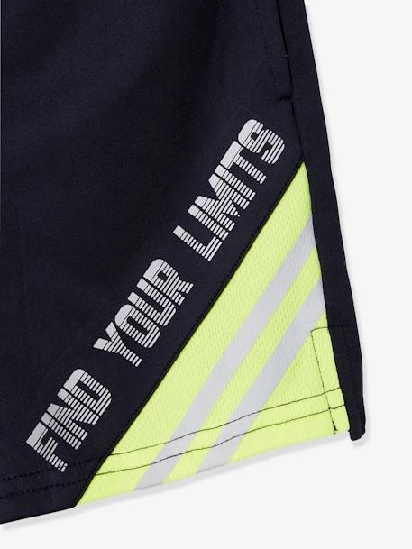 Bermuda Sport Garçon En Matière Technique Détails Réfléchissants Marine Grise - Vertbaudet – Image 2