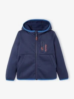 Blouson Coupe-vent Sport Doublé Polaire Garçon Dark Bleu Indigo - Vertbaudet