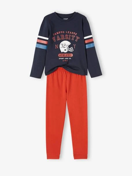Lot De 2 Pyjamas "football Américain" Garçon Lot Bleu Et Rouge - Vertbaudet – Image 3