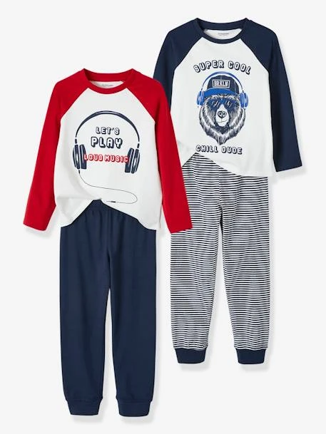 Lot De 2 Pyjamas Musique BASICS Ivoire - Vertbaudet