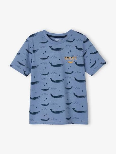 Lot De 2 Pyjashorts Garçon Baleines BASICS Lot Moutarde Et Bleu - Vertbaudet – Image 4