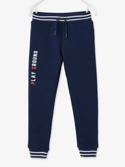 Pantalon De Sport En Molleton Garçon Marine - Vertbaudet
