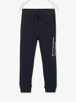 Pantalon De Sport Garçon Bi-matière Navy - Vertbaudet