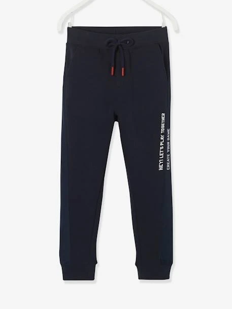 Pantalon De Sport Garçon Bi-matière Navy - Vertbaudet