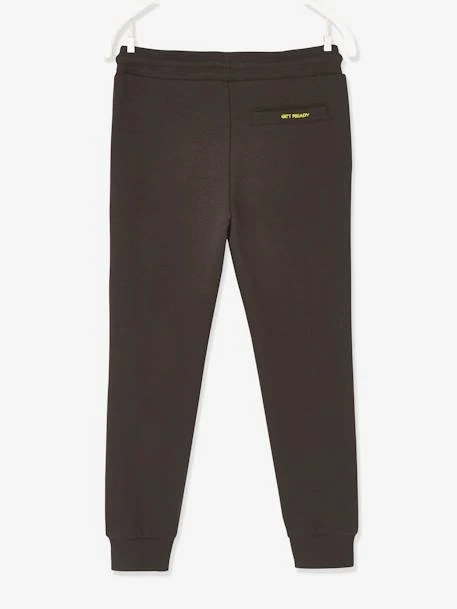 Pantalon De Sport Garçon En Molleton Avec Bandes Côtelées Noir - Vertbaudet – Image 2