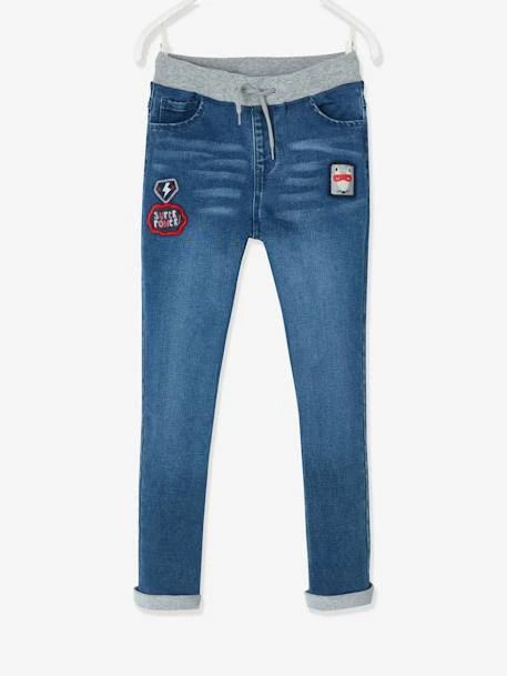 Pantalon Droit En Molleton Effet Denim Garçon Stone - Vertbaudet – Image 2