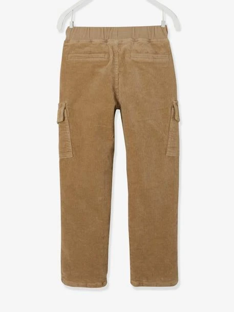 Pantalon En Velours Style Battle Garçon Facile à Enfiler Beige - Vertbaudet – Image 3