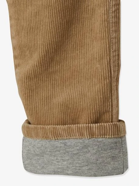 Pantalon En Velours Style Battle Garçon Facile à Enfiler Beige - Vertbaudet – Image 6