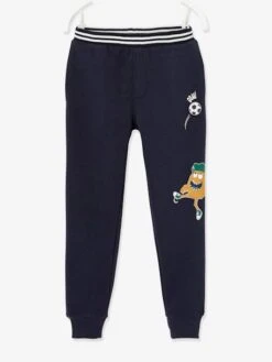 Pantalon Jogging Garçon Motif Monstre Footballeur Marine - Vertbaudet