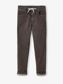 Pantalon Slim Couleur Facile à Enfiler Garçon Bleu - Vertbaudet