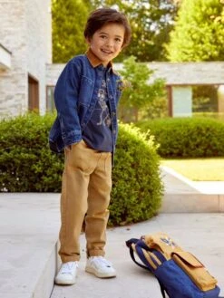 Pantalon Worker Facile à Enfiler Garçon Camel - Vertbaudet