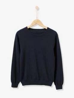 Pull Col Rond. Marine - Cyrillus