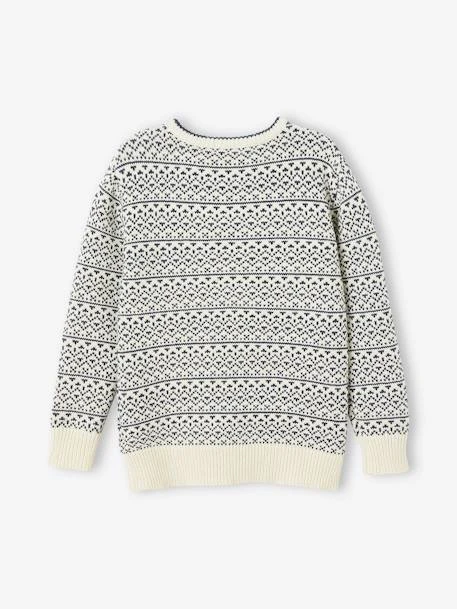 Pull Jacquard Garçon Beige Sable - Vertbaudet – Image 3