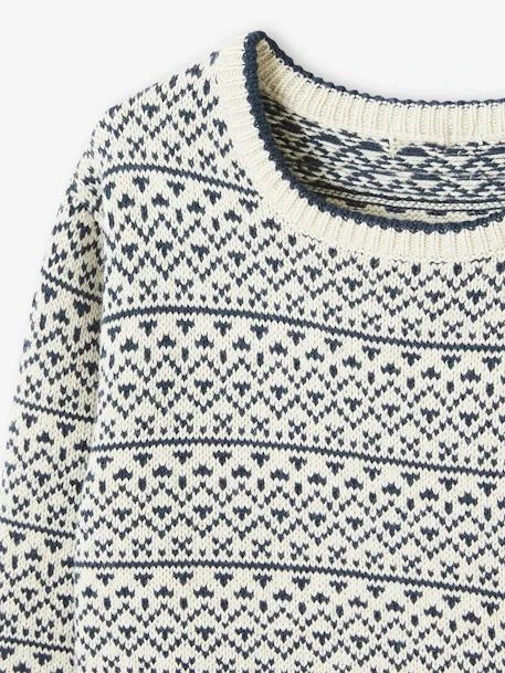 Pull Jacquard Garçon Beige Sable - Vertbaudet – Image 4