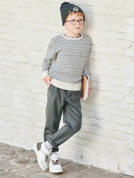 Pull Jacquard Garçon Beige Sable - Vertbaudet – Image 5