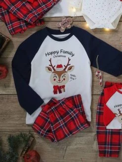 Pyjama De Noël Garçon Capsule Famille écru - Vertbaudet