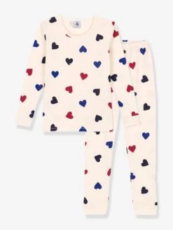 Pyjama Enfant Coeurs En Coton Bio PETIT BATEAU Blanc - Petit Bateau