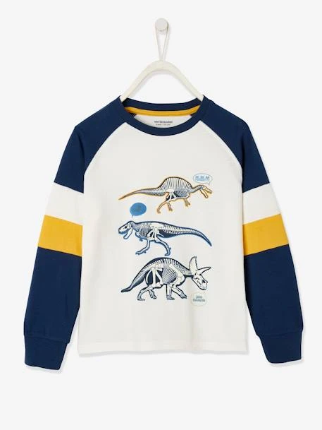 Pyjama Long Garçon Dinosaures Phosphorescents Lot Ivoire - Vertbaudet – Image 2