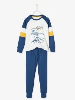 Pyjama Long Garçon Dinosaures Phosphorescents Lot Ivoire - Vertbaudet