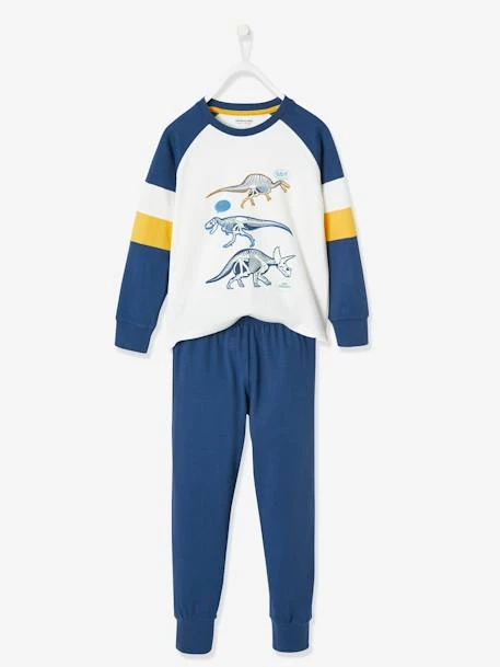 Pyjama Long Garçon Dinosaures Phosphorescents Lot Ivoire - Vertbaudet