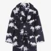 Robe De Chambre Aspect Peluche Garçon Dinosaure Encre Imprimé - Vertbaudet