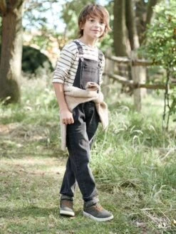 Salopette En Jean Garçon Denim Black - Vertbaudet