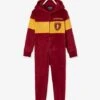 Surpyjama Harry Potter Garçon En Polaire Rouge Fonce Uni Avec Decor - Harry Potter
