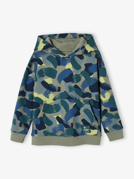 Sweat à Capuche Effet Camouflage Garçon Vert Imprimé - Vertbaudet – Image 5