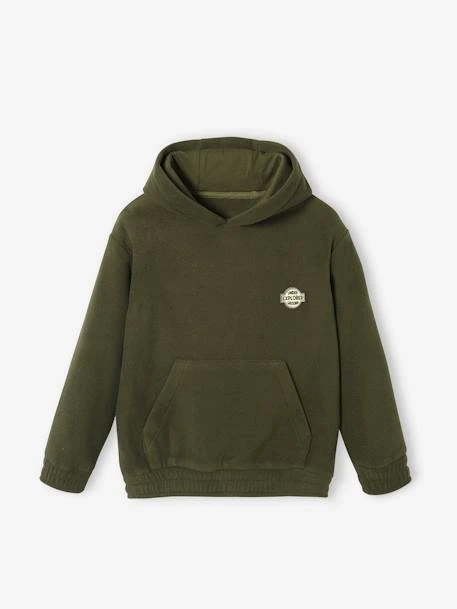 Sweat à Capuche En Maille Polaire Garçon Kaki - Vertbaudet – Image 2