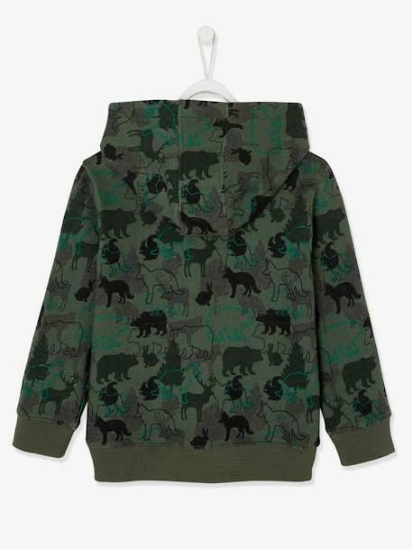 Sweat à Capuche Garçon Camouflage Animalier Vert Aop - Vertbaudet – Image 4