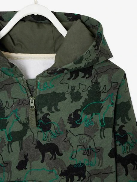 Sweat à Capuche Garçon Camouflage Animalier Vert Aop - Vertbaudet – Image 5