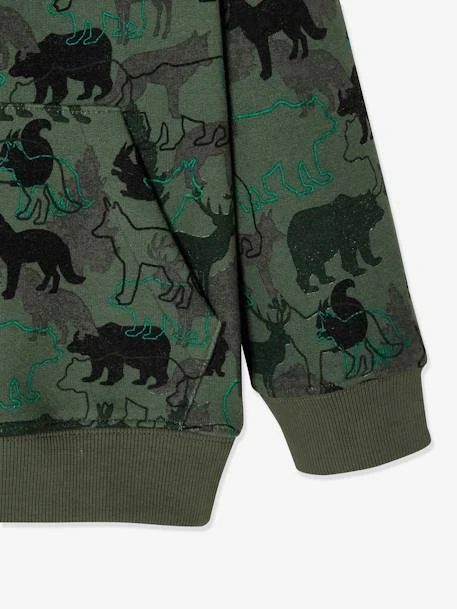 Sweat à Capuche Garçon Camouflage Animalier Vert Aop - Vertbaudet – Image 6