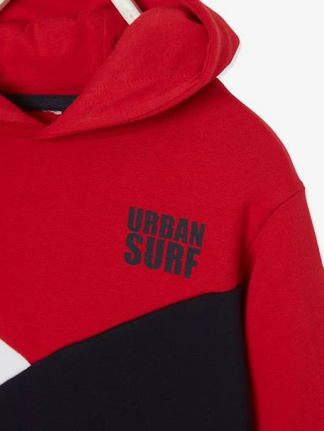 Sweat à Capuche Garçon Colorblock Grand Motif Skate Au Dos Rouge - Vertbaudet – Image 3