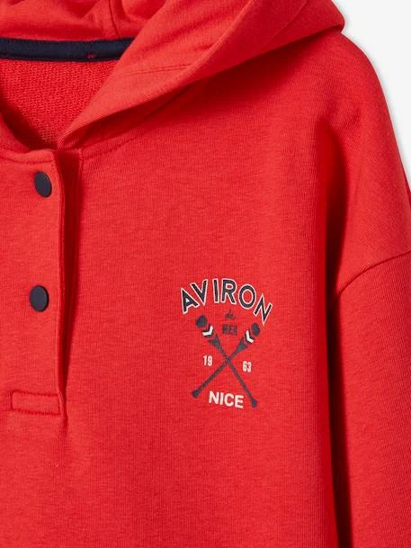 Sweat à Capuche Garçon Motif Aviron Rouge - Vertbaudet – Image 3
