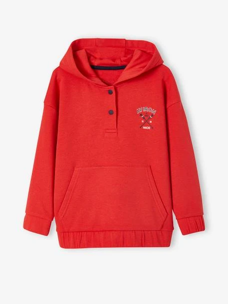 Sweat à Capuche Garçon Motif Aviron Rouge - Vertbaudet