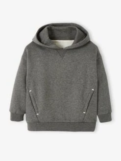 Sweat à Capuche Sport Garçon Gris Fonce - Vertbaudet