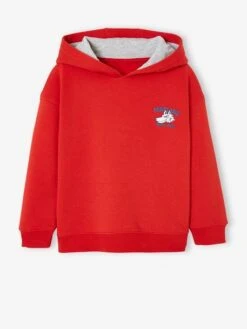 Sweat à Capuche Sport Grand Motif Team Portland Au Dos Garçon Rouge - Vertbaudet