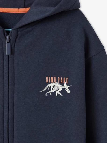 Sweat à Capuche Zippé Animation Poitrine Garçon Gris Foncé - Vertbaudet – Image 6