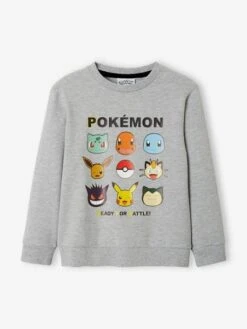 Sweat Garçon En Molleton Pokémon® Gris Chiné - Pokemon