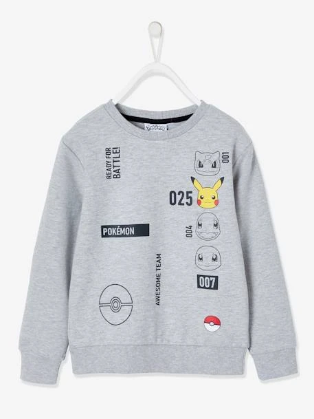 Sweat Garçon Pokémon® Gris Avec Anime - Pokemon