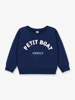 Sweat Molleton Enfant Coton Bio PETIT BATEAU Bleu - Petit Bateau
