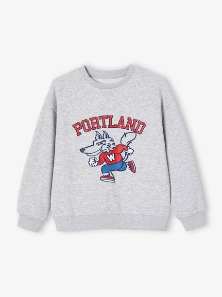 Sweat Sport Motif Team Portland Garçon Gris Chiné - Vertbaudet – Image 2