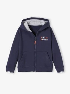 Sweat Zippé Sport Garçon Play Ground Rouge - Vertbaudet