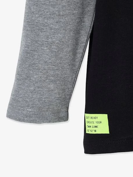 T-shirt De Sport Effet 2 En 1 Garçon Détails Fluo Noir - Vertbaudet – Image 4