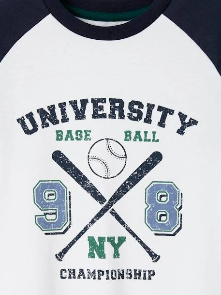 T-shirt Garçon Sport Baseball Blanc - Vertbaudet – Image 3